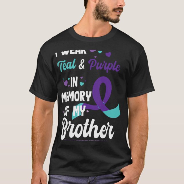 Camiseta Suicide Prevention Awareness In Memory Of Brother  (Anverso)