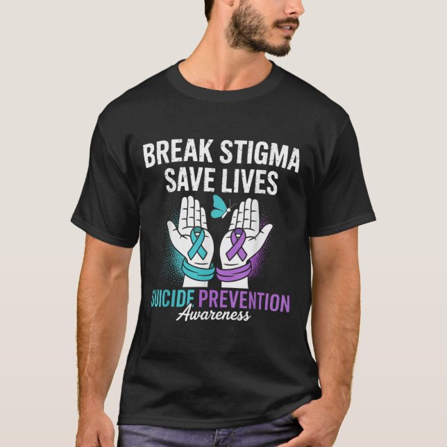 Camiseta Suicide Prevention Suprt Break Stigma Suicide Awar (Anverso)