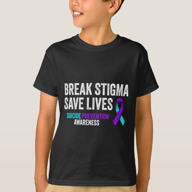 Camiseta Suicide Prevention Suprt Break Stigma Suicide Awar (Anverso)