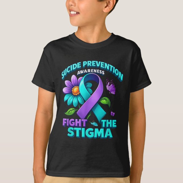 Camiseta Suicide Prevention Suprt Fight Stigma Suicide Awar (Anverso)