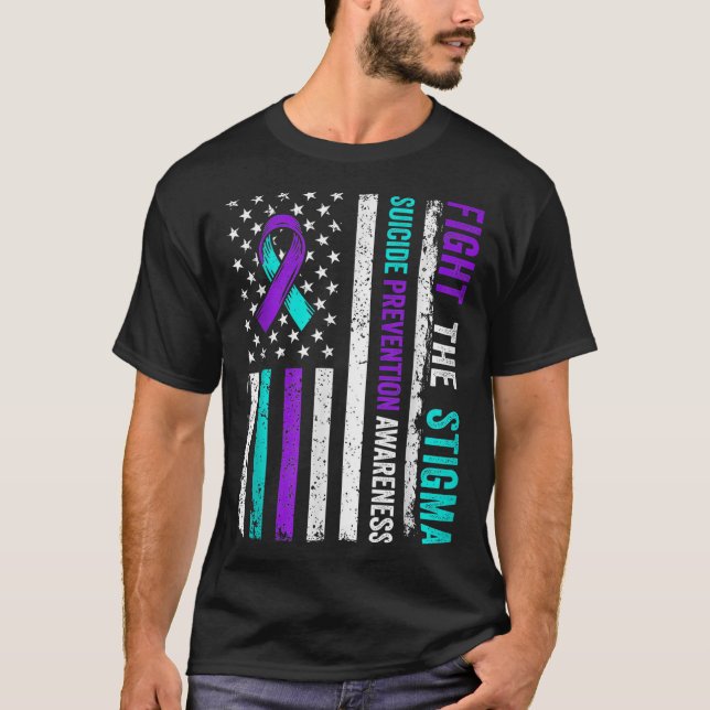 Camiseta Suicide Prevention Suprt Fight Stigma Suicide Awar (Anverso)