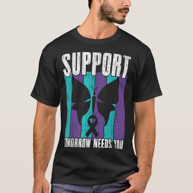 Camiseta Suicide Prevention Suprt Tomorrow _ I For Suprters (Anverso)
