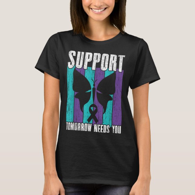 Camiseta Suicide Prevention Suprt Tomorrow _ I For Suprters (Anverso)