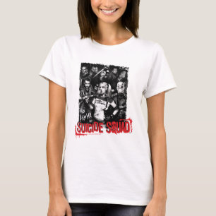 Camiseta Suicide Squad Grunge Group Photo