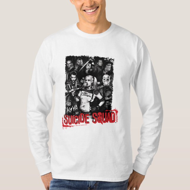 Camiseta Suicide Squad | Grunge Group Photo (Anverso)