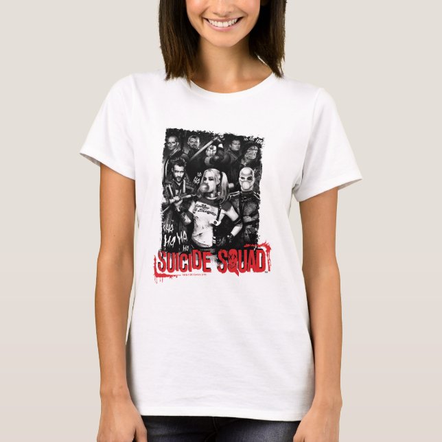 Camiseta Suicide Squad | Grunge Group Photo (Anverso)