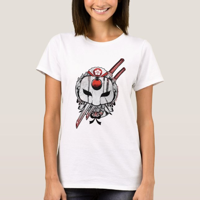 Camiseta Suicide Squad | Katana Mask & Swords Tattoo Art (Anverso)