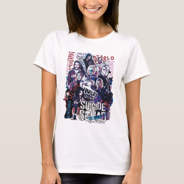 Camiseta Suicide Squad | Task Force X Typography Photo (Anverso)