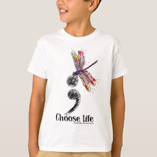 Camiseta Suicidio de vida Sensibilización sobre la libélula