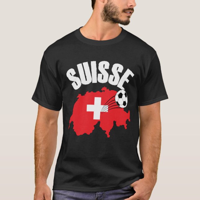 Camiseta Suisse Suiza Map Soccer (Anverso)
