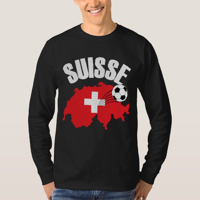 Camiseta Suisse Suiza Map Soccer (Anverso)