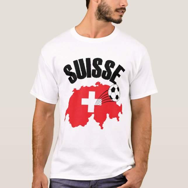 Camiseta Suisse Suiza Map Swiss Soccer (Anverso)