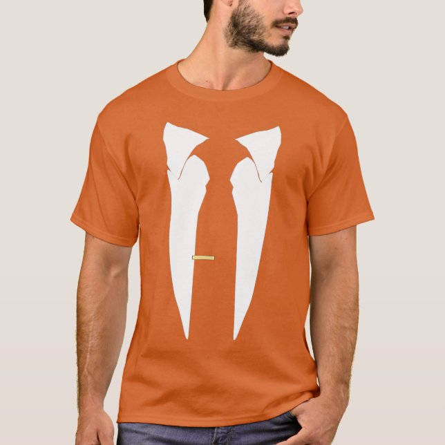 Camiseta Suit Tie Boda Tuedo Prom Ceremonia de bachiller (Anverso)