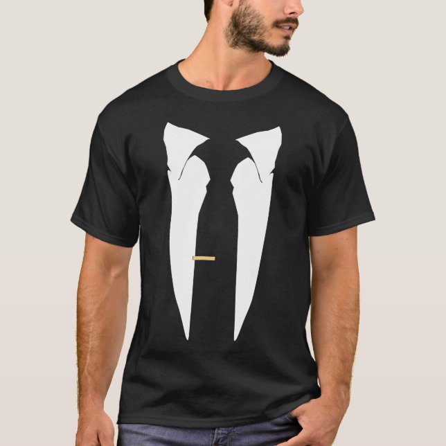 Camiseta Suit Tie Boda Tuxedo Prom Ceremonia de bachiller (Anverso)