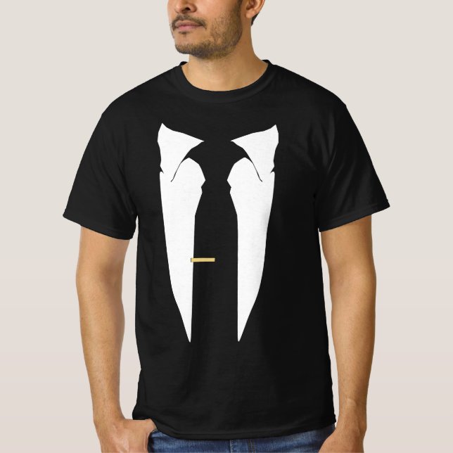 Camiseta Suit Tie Boda Tuxedo Prom Ceremonia de bachiller (Anverso)