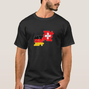 Camiseta Suiza Alemania Bandera Alemán Suizo