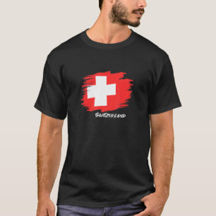 Camiseta Suiza Bandera Suiza País Raíz Patrimonio Recuerdo