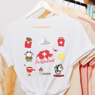 Camiseta Suiza - Cultura Suiza   Iconos de recuerdo
