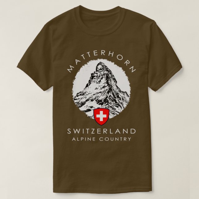 Camiseta Suiza Matterhorn Xo4U Original (Diseño del anverso)