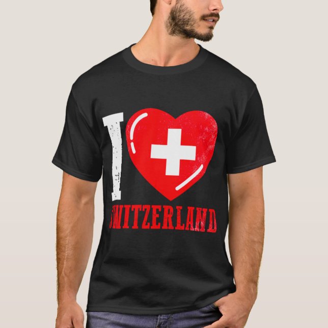 Camiseta Suiza me encanta Suiza (Anverso)