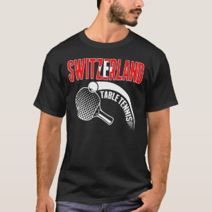 Camiseta Suiza Mesa Tenis Apoyo al Ping Pong Suizo