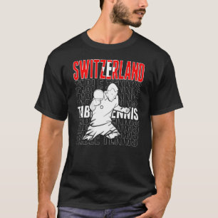 Camiseta Suiza Mesa Tenis Apoyo al Ping Pong Suizo