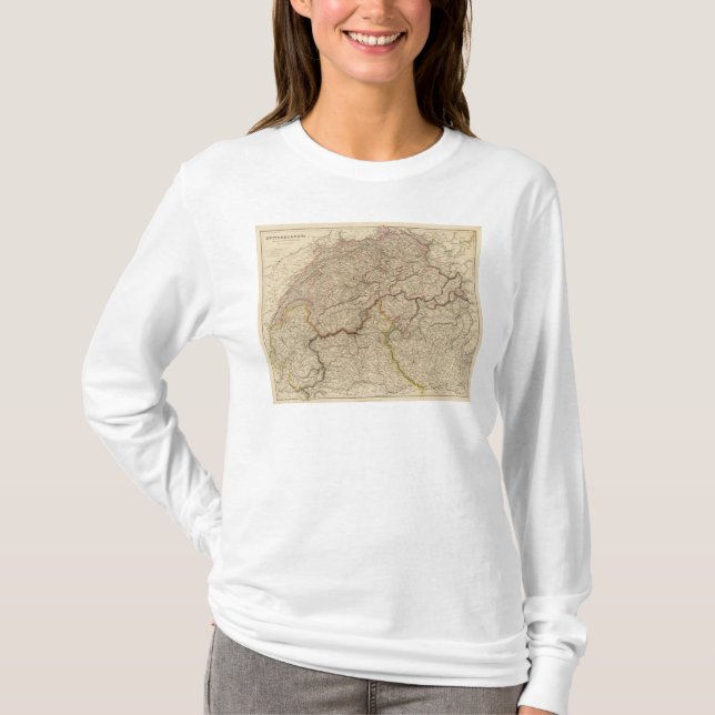 Camiseta Suiza, montañas (Anverso)