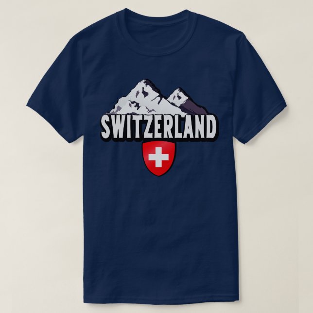 Camiseta Suiza Montañas Suiza (Diseño del anverso)