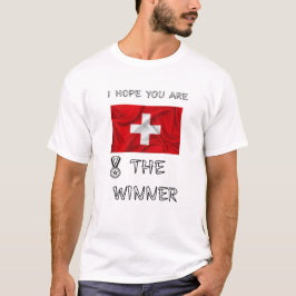 Camiseta Suiza-Orgullo-Bandera-Suiza-Oro-Medalla