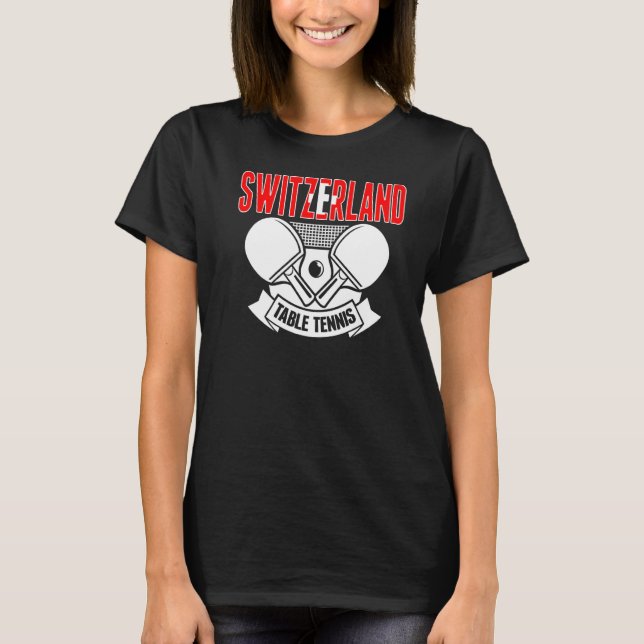 Camiseta Suiza Ping Pong Swiss Table Tenis Support (Anverso)