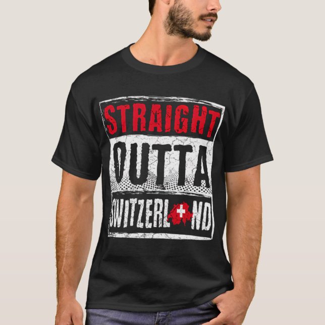 Camiseta Suiza Straight Outta Suiza (Anverso)