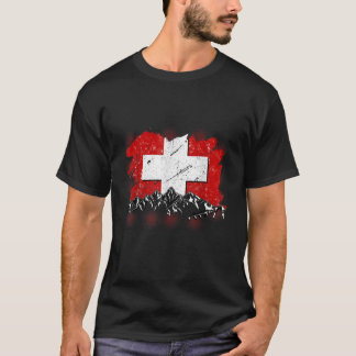 Camiseta Suiza Suiza Bandera suiza para las mujeres y C