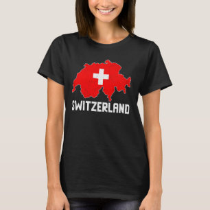 Camiseta Suiza Suiza Suiza Mapa Bandera Ropa Orgullo