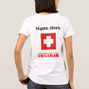 Camiseta Suiza y bandera suiza personalizados
