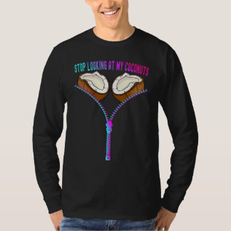 Camiseta Sujetador de coco de verano colorido Deja de mirar