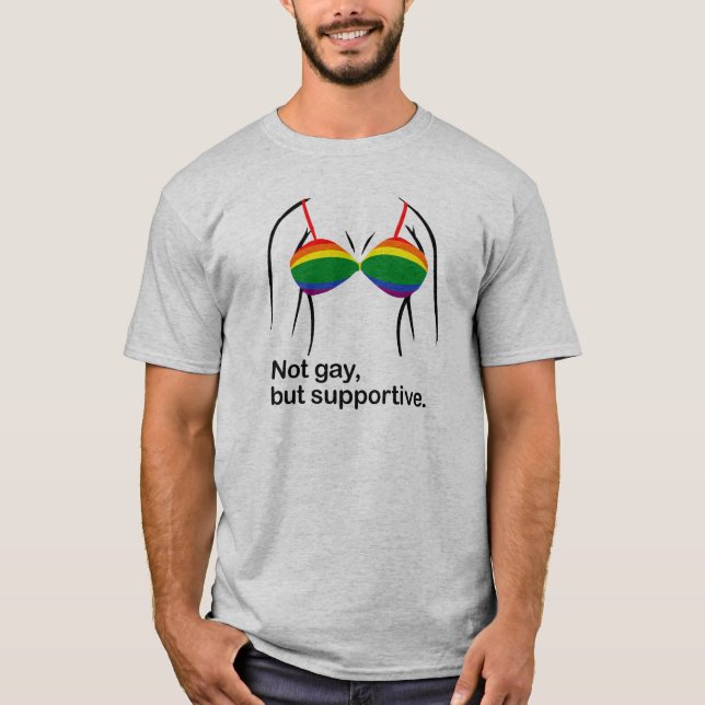 CAMISETA SUJETADOR NO GAY SINO DE APOYO - .PNG (Anverso)