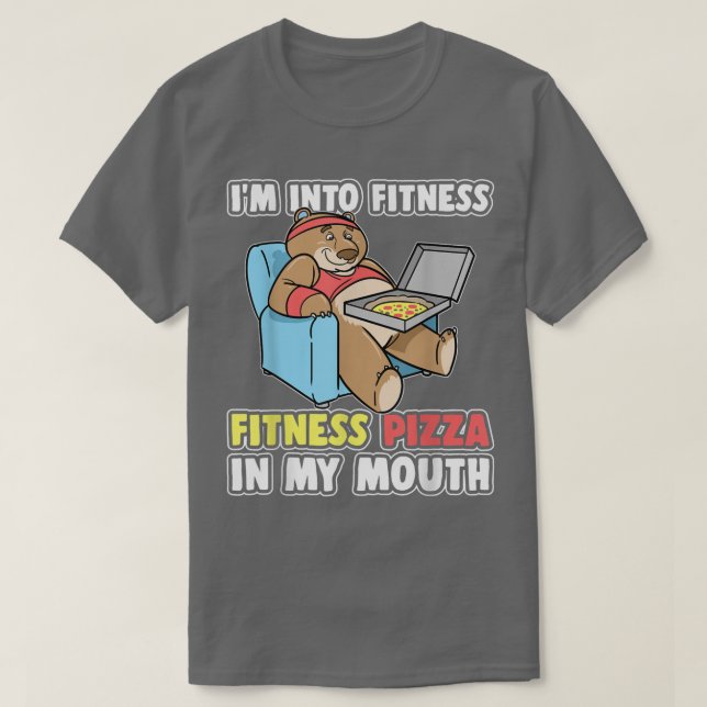 Camiseta Sujétalo A Fitness Fitness Pizza En Mi Boca (Diseño del anverso)