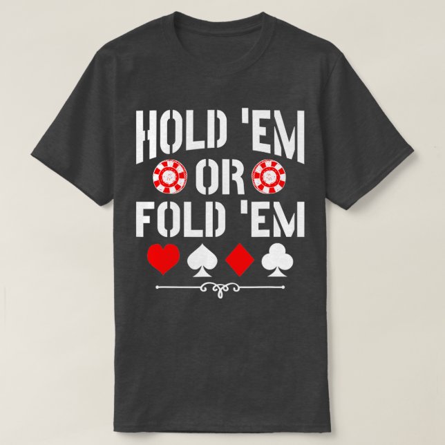 Camiseta Sujete Em O Doble Em Texas Holdem Poker (Diseño del anverso)