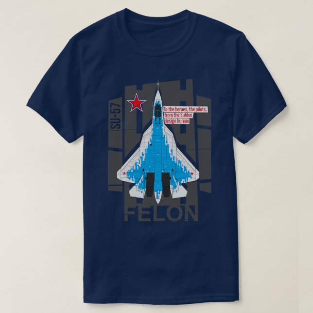 Camiseta Sukhoi Su57 Combate multirol ruso (Diseño del anverso)