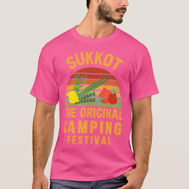 Camiseta Sukkot El Festival Original De Camping Sukkah Lula (Anverso)