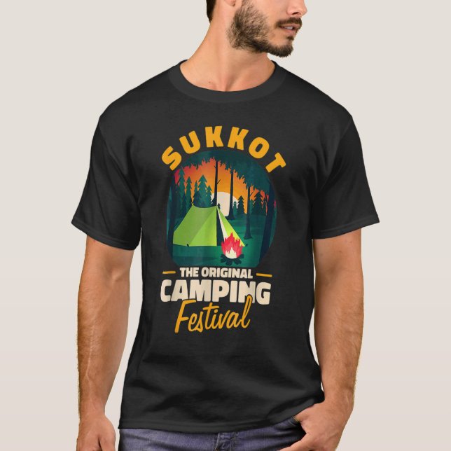 Camiseta Sukkot El Festival Original De Camping Sukkah Lula (Anverso)