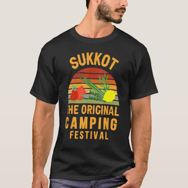 Camiseta Sukkot El Festival Original De Camping Sukkah Lula (Anverso)