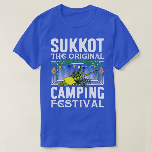 Camiseta Sukkot El original festival de campamento judío Su (Diseño del anverso)