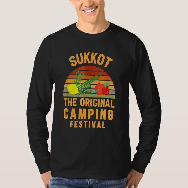 Camiseta Sukkot The Original Camping Festival Sukkah Lulav  (Anverso)