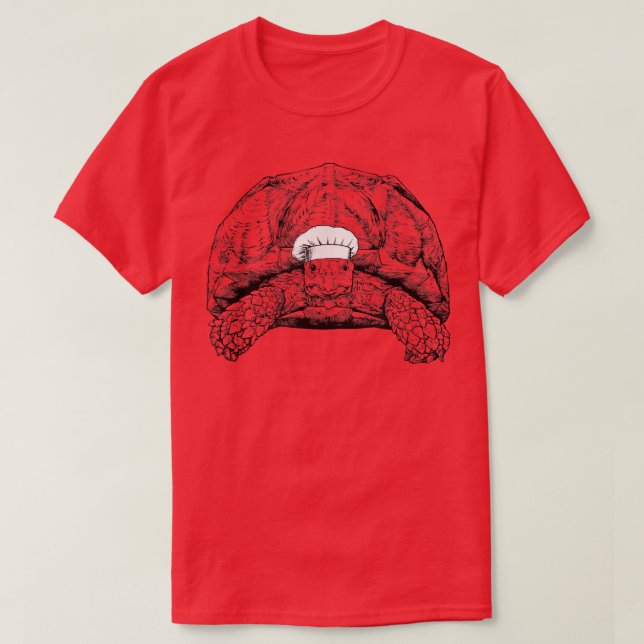 Camiseta Sulcata Tortoise Animal Chef Funny Cocina (Diseño del anverso)