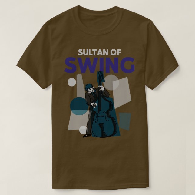 Camiseta Sultán Del Jugador De Doble Bass De Swing (Diseño del anverso)