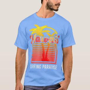 Camiseta Suma de la isla de la playa Hawaii Palm Tree Surfi