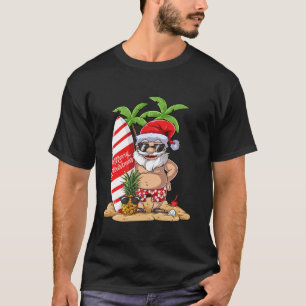 Camiseta Suma de regalos de surf de Santa Hawái en julio