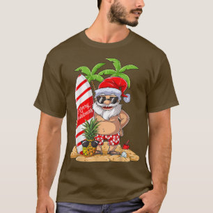 Camiseta Suma de regalos de surf de Santa Hawái en julio