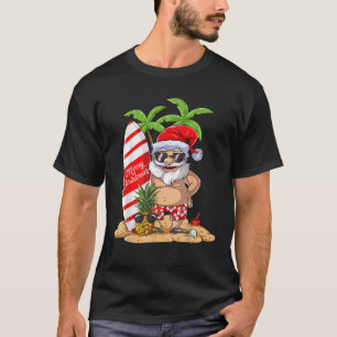 Camiseta Suma de regalos de surf de Santa Hawái en julio